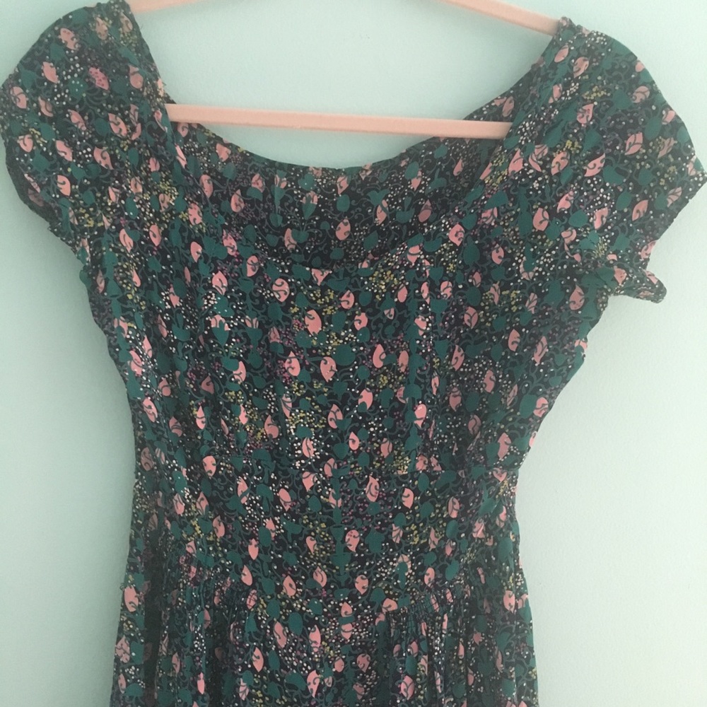 40s rayon novelty print dress